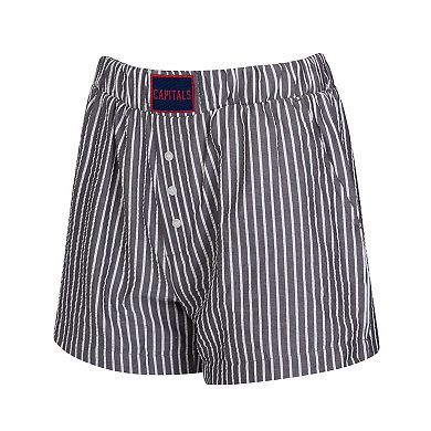 Women's Concepts Sport Charcoal Washington Capitals Two-Pack Boxer Shorts Set