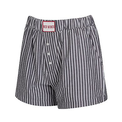 Women's Concepts Sport Charcoal Detroit Red Wings Two-Pack Boxer Shorts Set