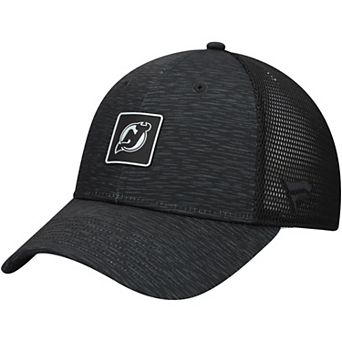 Women's Fanatics Black New Jersey Devils Authentic Pro Adjustable Trucker Hat