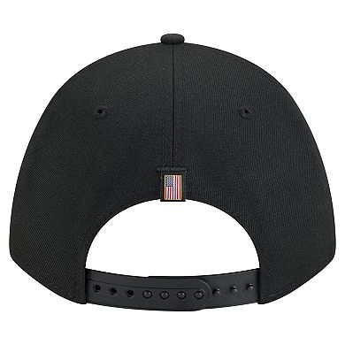 Men's New Era Black Baltimore Orioles American Flag 9FORTY M-Crown A-Frame Adjustable Hat