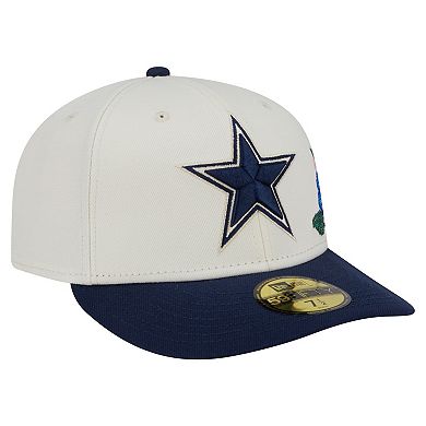 Men's New Era Cream/Navy Dallas Cowboys Tonal Florals 59FIFTY Fitted Hat