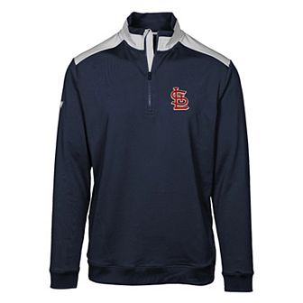 Men's Levelwear Navy St. Louis Cardinals Manifest Quarter-Zip Pullover Top