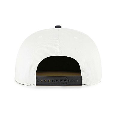 Men's '47 White/Black Chicago Cubs Foundation Captain Snapback Hat
