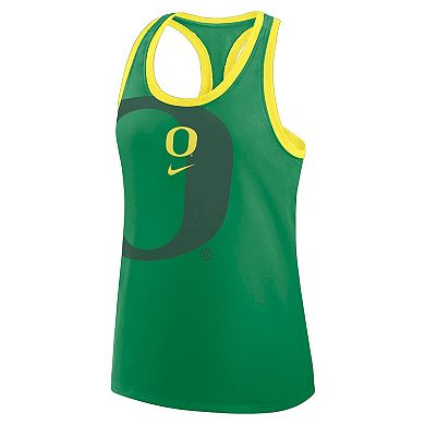 Women's Nike Green Oregon Ducks Primetime Racerback Tri-Blend Tank Top