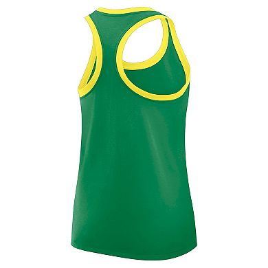 Women's Nike Green Oregon Ducks Primetime Racerback Tri-Blend Tank Top