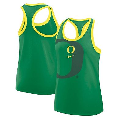 Women's Nike Green Oregon Ducks Primetime Racerback Tri-Blend Tank Top