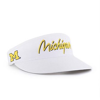 Men's '47 White Michigan Wolverines Melbourne brrr° Adjustable Visor