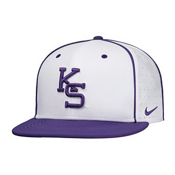 Men's Nike White Kansas State Wildcats 2025 On-Field True Performance Baseball Fitted Hat