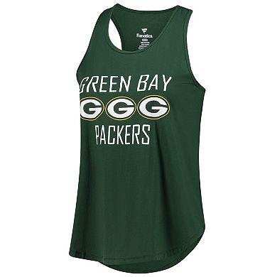 Women's Fanatics Jordan Love Green Green Bay Packers Plus Size Name & Number Tank Top