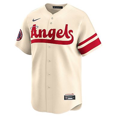 Men's Nike Cream Los Angeles Angels City Connect Limited Jersey