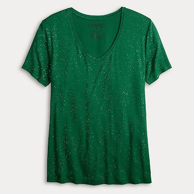 Women's Holiday Print V-Neck Graphic Top