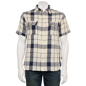 Men's Reverse Threads Textured Short Sleeve Button-Down Shirt