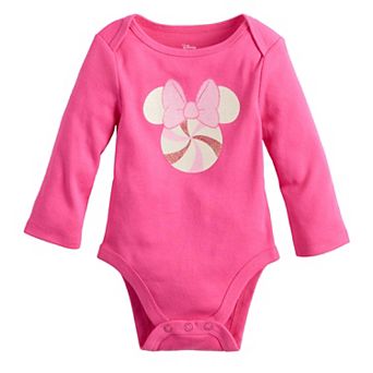 Baby Girls Jumping Beans® Disney's Minnie Mouse Lapped Shoulder Bodysuit