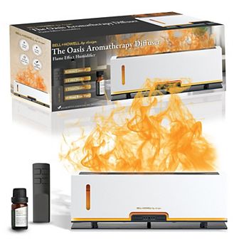 Bell + Howell Flame Effect Aromatherapy Diffuser Humidifier with Remote Control