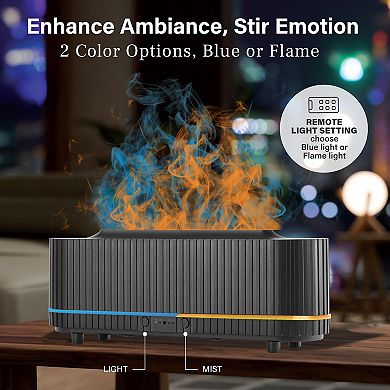 Bell + Howell Flame Effect Aromatherapy Diffuser Humidifier with Remote Control