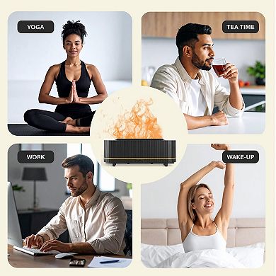 Bell + Howell Flame Effect Aromatherapy Diffuser Humidifier with Remote Control