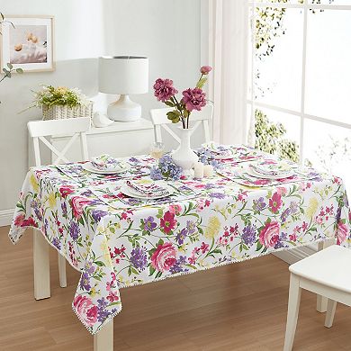 Elrene Home Fashions Sophia Pom Pom Square/Rectangle Tablecloth