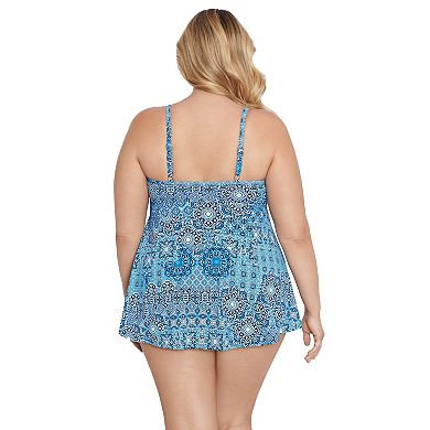 Plus Size Bal Harbour Empire Swimdress