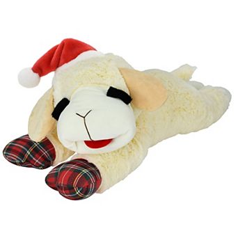 Multipet Jumbo 24-Inch Holiday Lamb Chop Plush Dog Toy
