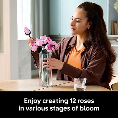 LEGO Botanicals Bouquet of Pink Roses 10374 Building Kit (789 Pieces)