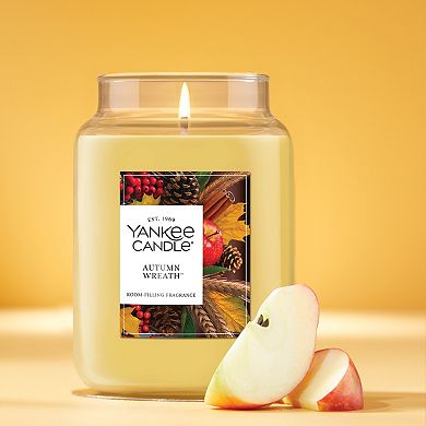 Yankee Candle Autumn Wreath 22 oz Jar Candle Room-Filling Fragrance