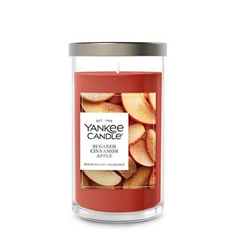 Yankee Candle Sugared Cinnamon Apple Medium Pillar Candle 14.25 oz