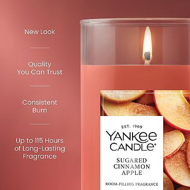 Yankee Candle Sugared Cinnamon Apple Medium Pillar Candle 14.25 oz