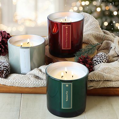 Sonoma Goods For Life Winter Berry & Spruce Soy Blend 14-oz. Large Candle Jar