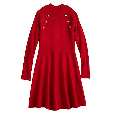 open lace back dress Balmain Kids Girls Red Dress