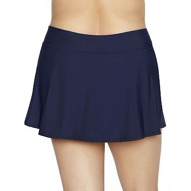 Plus Size Bal Harbour Swim Skort with Side Zipper Pocket