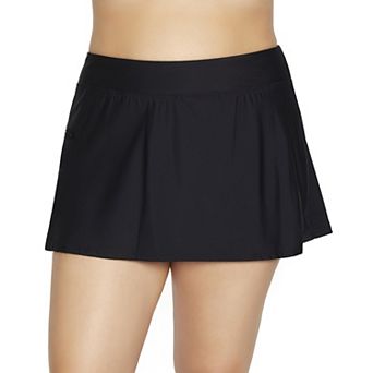 Plus Size Bal Harbour Swim Skort with Side Zipper Pocket