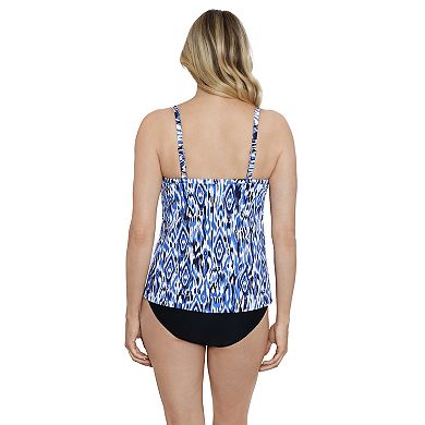 Women's Bal Harbour Knotted Flyaway One-Piece Fauxkini Swimsuit