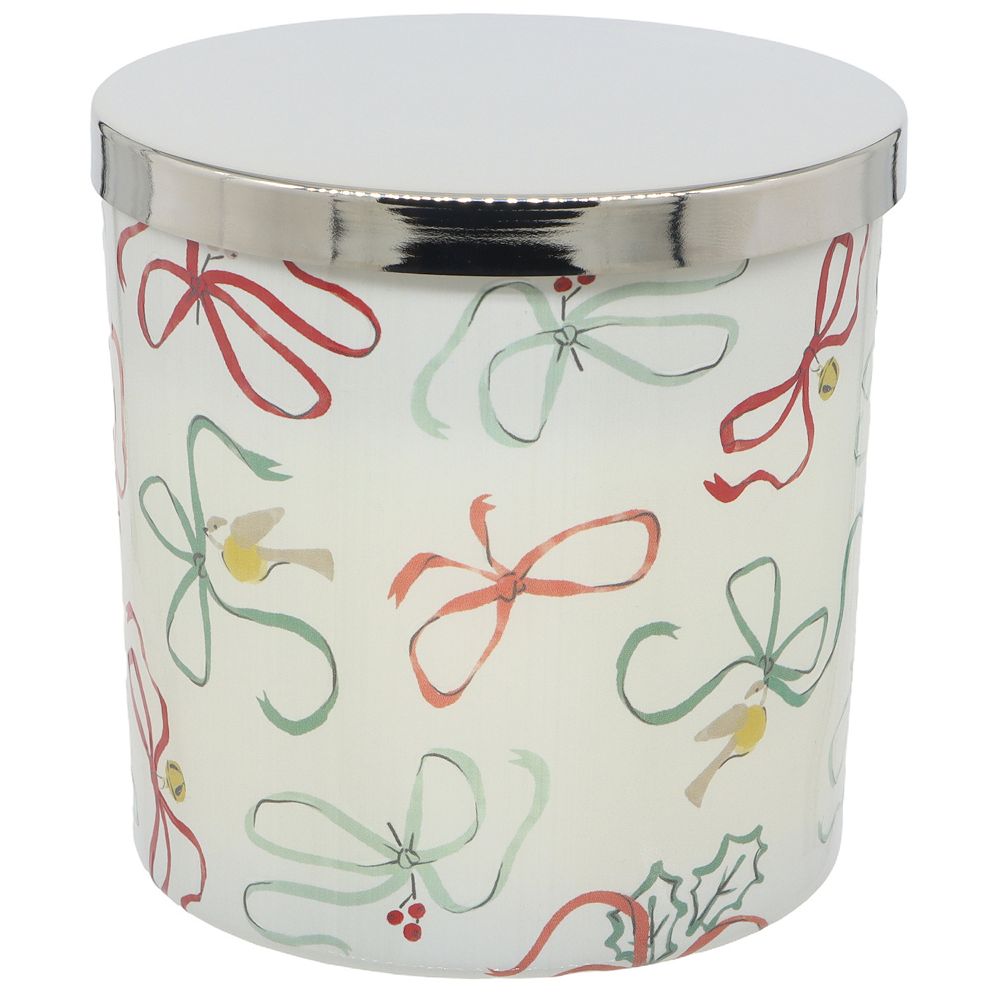 Sonoma Goods For Life® Winter Berry &amp; Spruce Holiday Bows Decal Candle