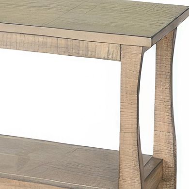 Rena Side End Table, Scallop Trim, Mahogany Wood