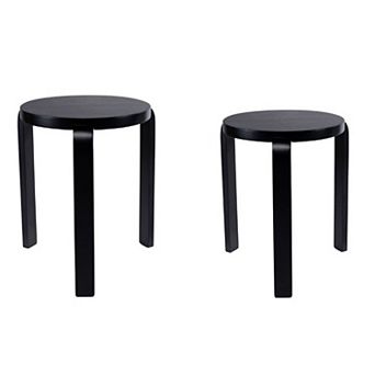Mata Stacking Stool Ottoman, Set of 2, Modern Style