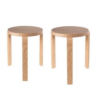 Mata Stacking Stool Ottoman, Set of 2, Modern Style