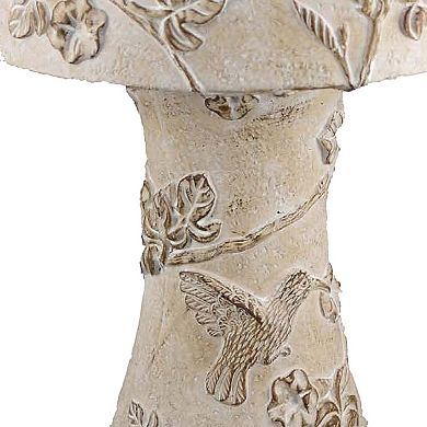 Menon Bird Bath Feeder, Decorative Designs, Terracotta