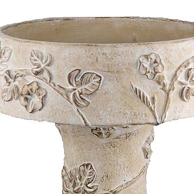Menon Bird Bath Feeder, Decorative Designs, Terracotta