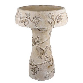 Menon Bird Bath Feeder, Decorative Designs, Terracotta