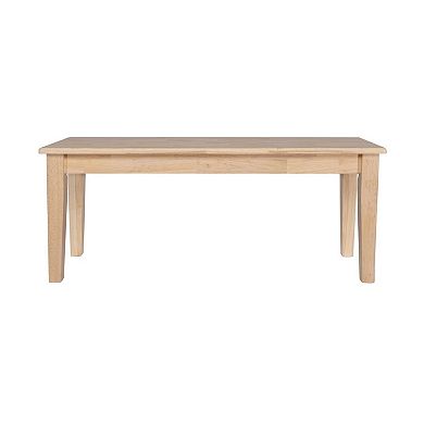 Nova Dining Bench, Shaker Style, Blonde Oak Rubberwood