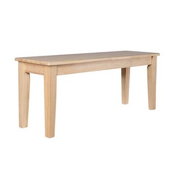 Nova Dining Bench, Shaker Style, Blonde Oak Rubberwood