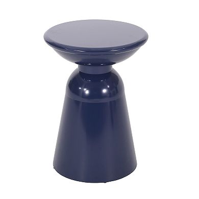 Suma Outdoor End Table Set of 2, Round, Pedestal Base, Metal