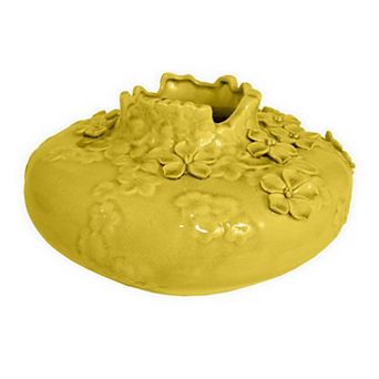 Remi Flower Vase, Decorative Ceramic w Floral Motifs