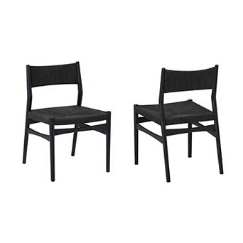 Rie Dining Side Chair Set of 2, Danish Inspired Panel Backrest