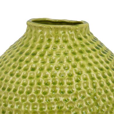 Evans Accent Vase, Embossed Textured Surface, Ceramic