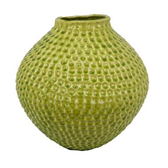 Evans Accent Vase, Embossed Textured Surface, Ceramic