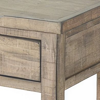 Rena Side End Table, 2 Drawers 1 Shelf, Mahogany