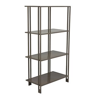 Bush Plant Display Stand, Modern 4 tier Gray Metal Finish, 38 Inch