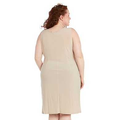Plus Size R&M Richards 2-pc. 3D Flower Tulle & Jersey Jacket Dress Set with Detachable Necklace