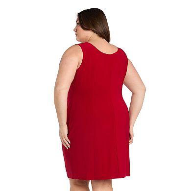 Plus Size R&M Richards 2-pc. Ruffle Sleeve Jacket Dress Set with Detachable Necklace